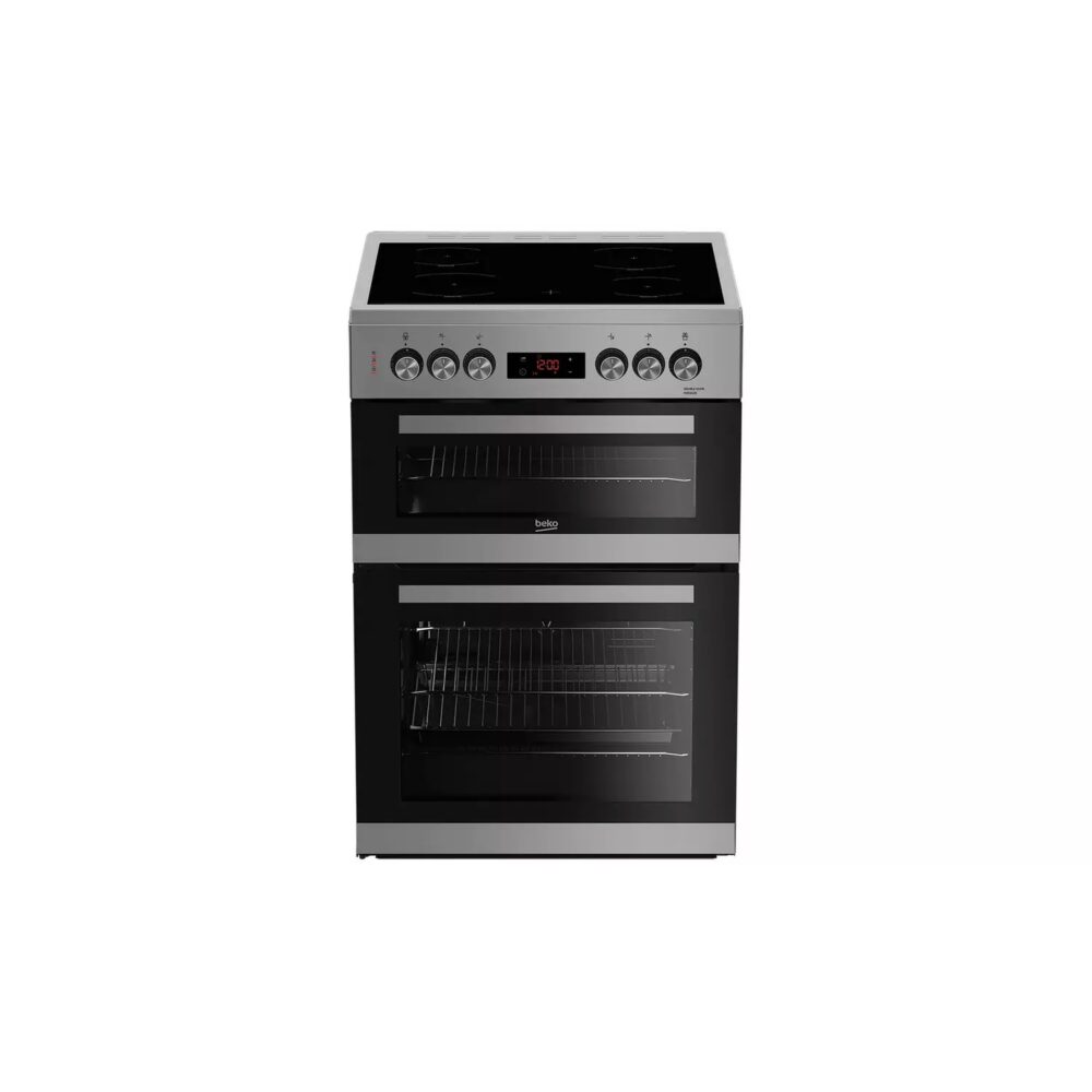 Beko KDC653S 60cm Double Oven Electric Cooker - Silver