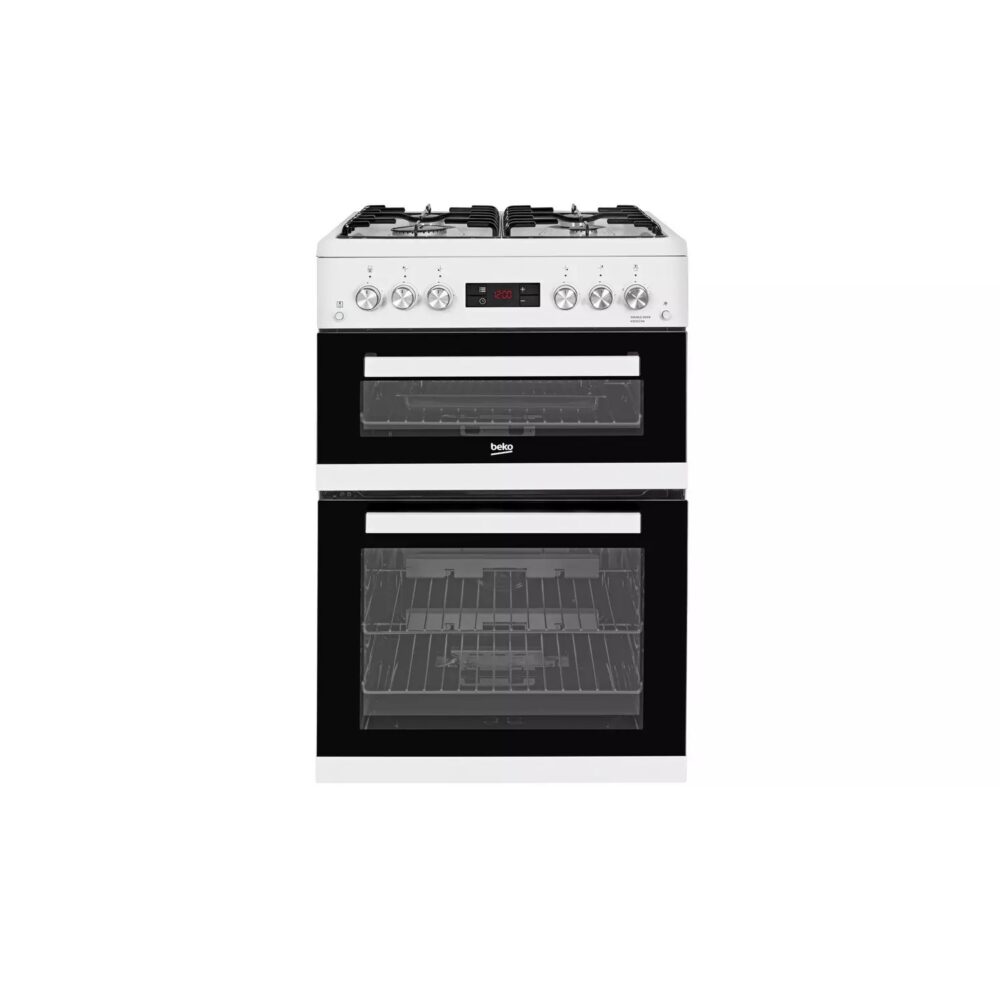 Beko KDG653W 60cm Double Oven Gas Cooker - White