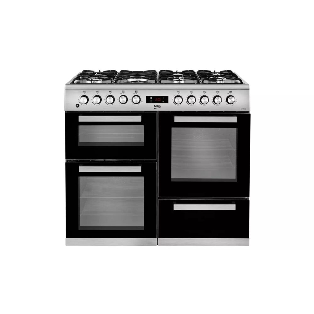 Beko KDVF100X 100cm Dual Fuel Range Cooker - Stainless Steel