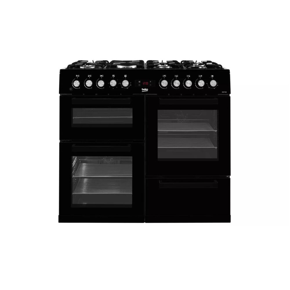 Beko KDVF100K 100cm Dual Fuel Range Cooker - Black