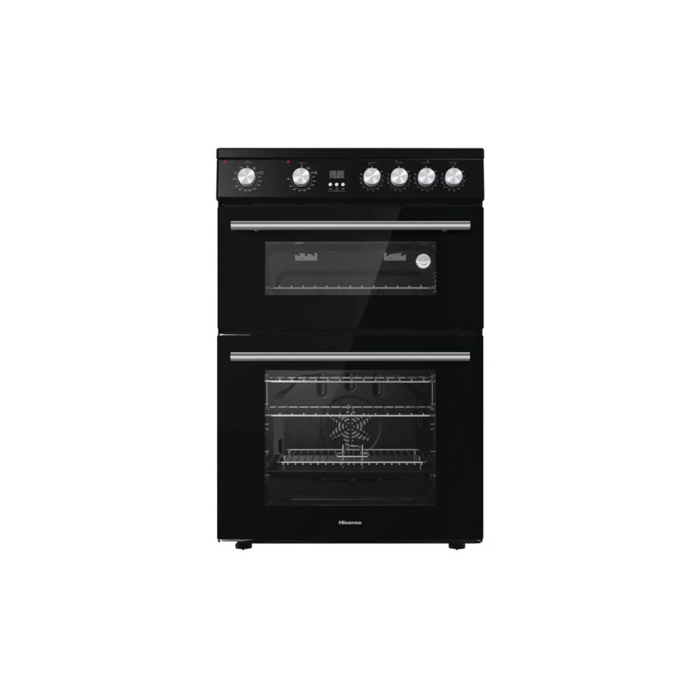 Hisense HDE3211BIBUK 60cm Double Oven Electric Cooker -Black