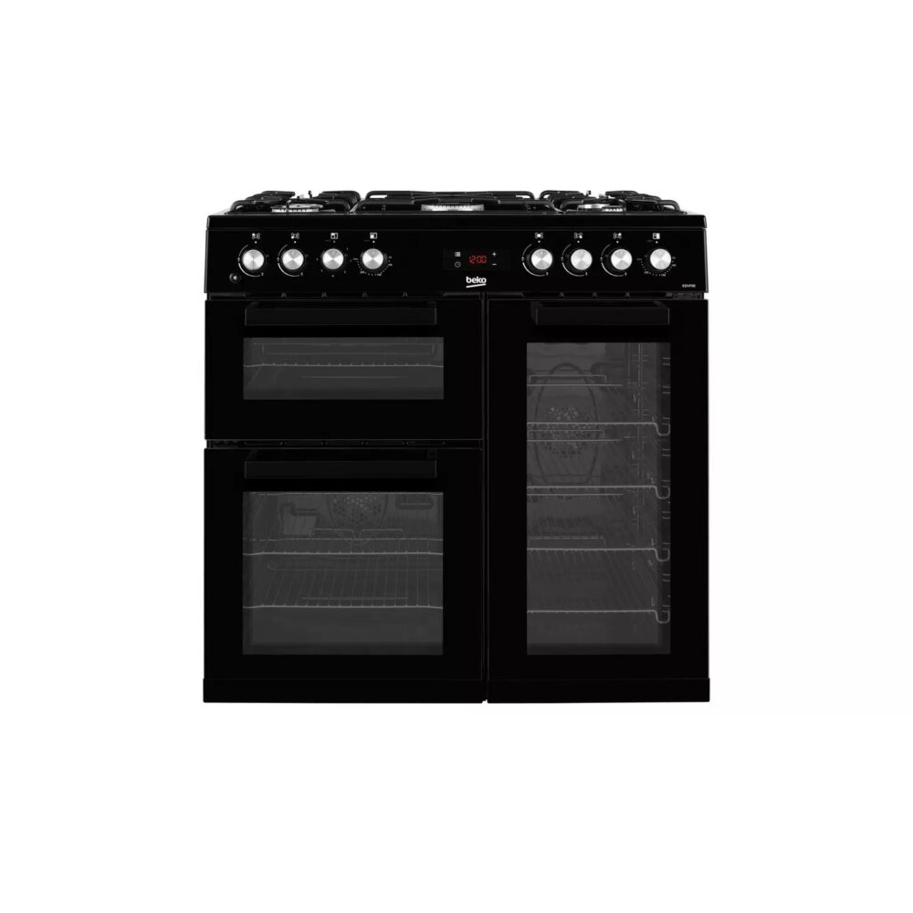 Beko KDVF90K 90cm Dual Fuel Range Cooker - Black